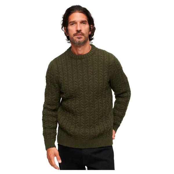 Свитер Superdry Vintage Jacob Crew Neck, зеленый