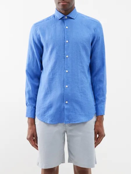Льняная рубашка антонио Frescobol Carioca, синий