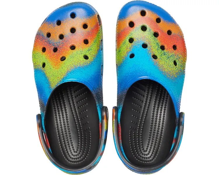 Сабо Classic Tie-Dye Graphic Clog Crocs, черный