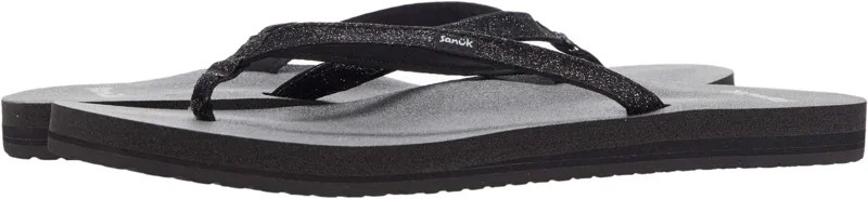 Шлепанцы Yoga Joy Sparkle Sanuk, цвет Black Sparkle