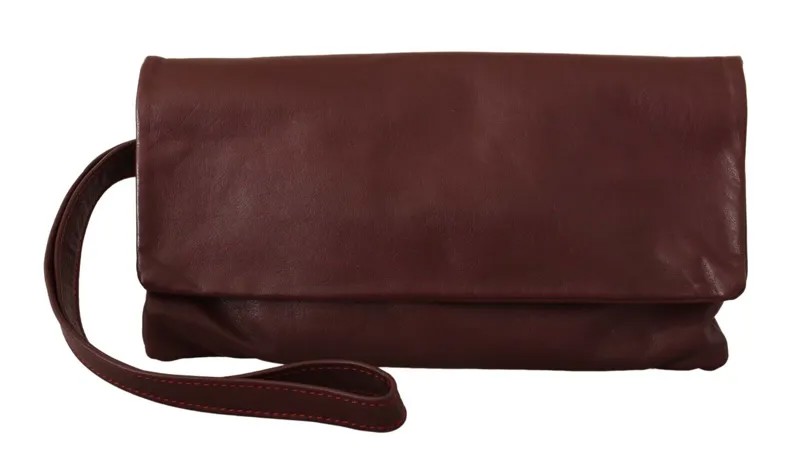 Сумка GLORIK Коричневый кожаный клатч с ремешком на запястье, женская сумка на молнии Borse $350