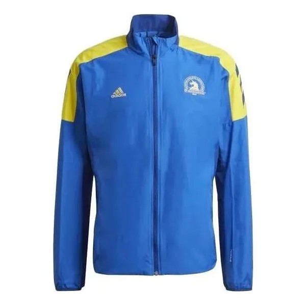Куртка adidas 2021 Boston Marathon Windbreaker Jacket 'Blue', синий