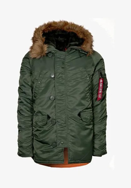 Пальто зимнее Alpha Industries, зеленый