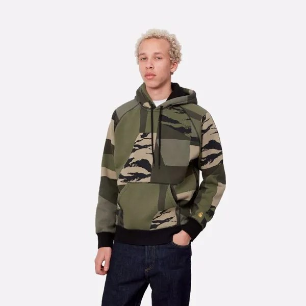 Толстовка с капюшоном CARHARTT WIP Hooded Chase Sweatshirt Camo Mend / Gold 2022