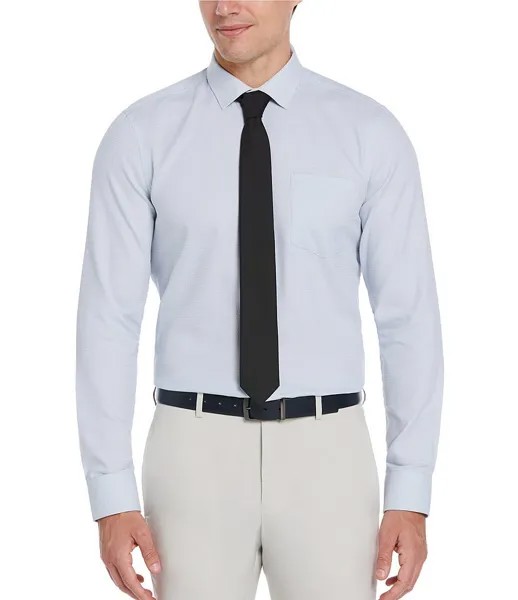 Рубашка Perry Ellis из хлопкового добби с длинными рукавами, синий