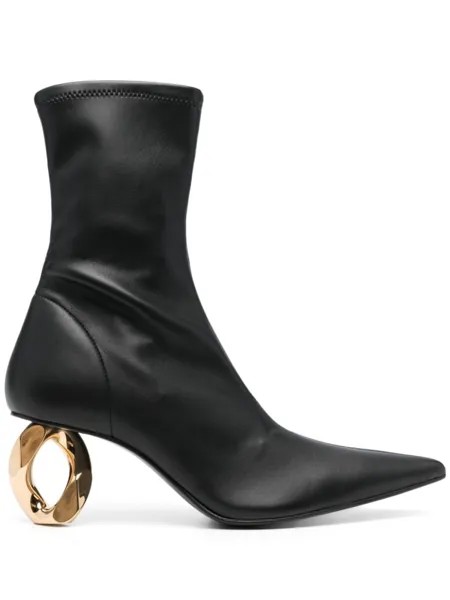 JW Anderson ботильоны на скульптурном каблуке, черный