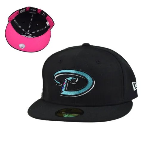 Мужская кепка New Era MLB Arizona Diamondbacks Polar Lights 59Fifty черно-розовая