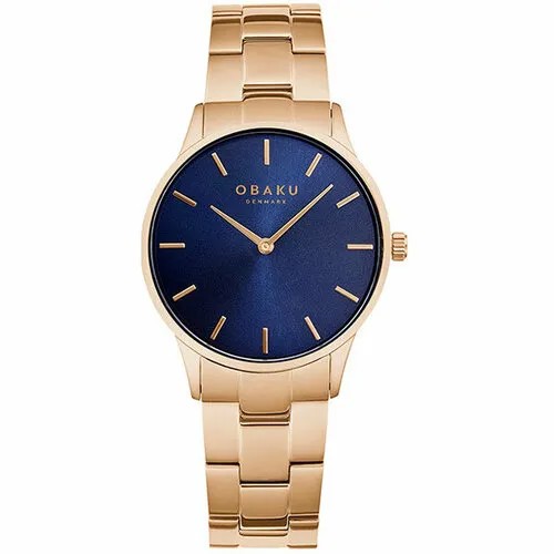 Наручные часы OBAKU Часы Obaku V247LXVLSV, синий, золотой