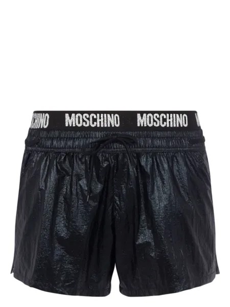 Moschino плавки-шорты с логотипом, черный