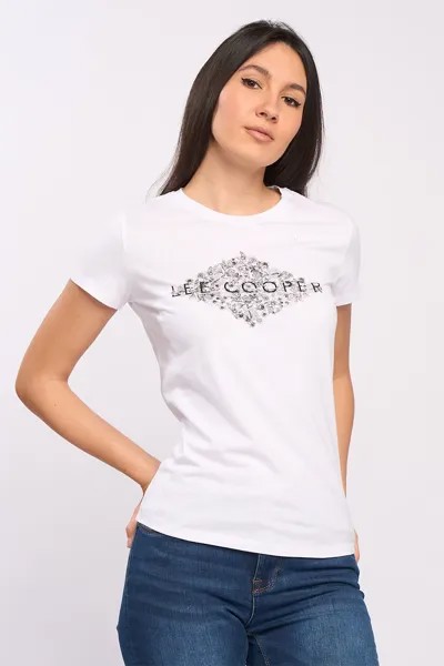 Футболка с логотипом Lee Cooper, белый