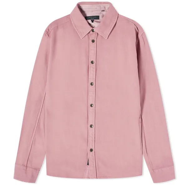 Рубашка Rag & Bone Austin Twill Overshirt, цвет Deep Pink