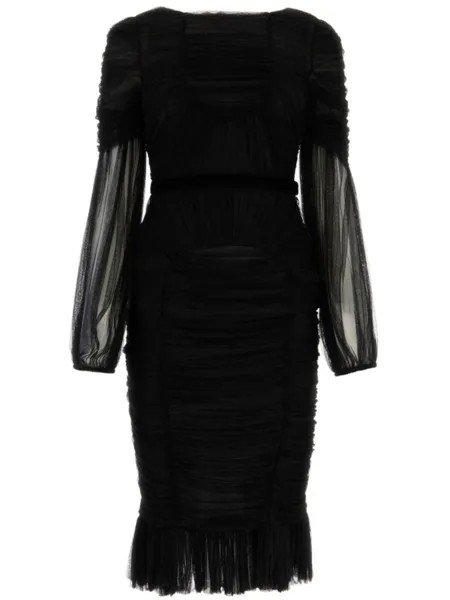 TOM FORD полупрозрачное платье миди, черный