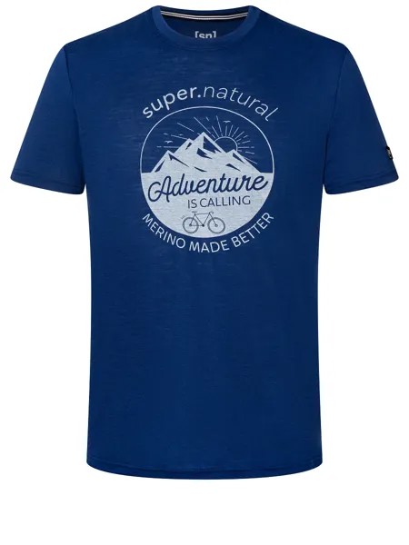 Рубашка super.natural Merino T Shirt, синий