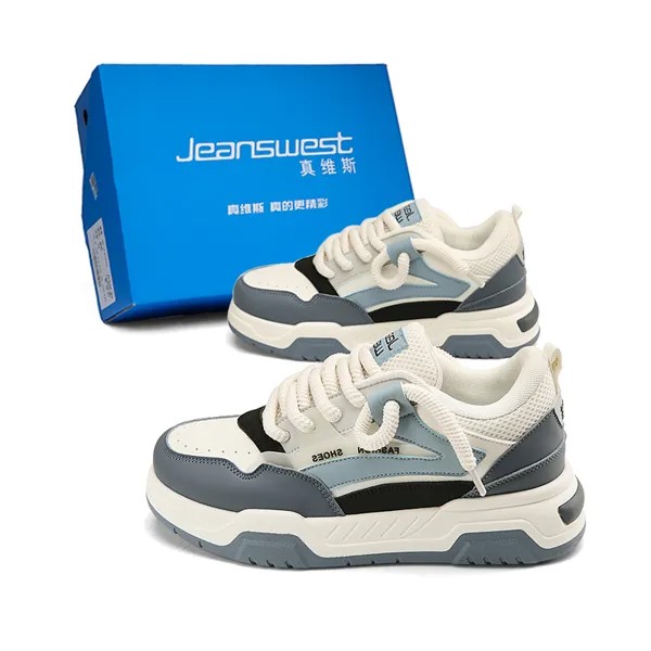 Кроссовки JEANSWEST Skateboarding Shoes Unisex Low-top, белый/синий