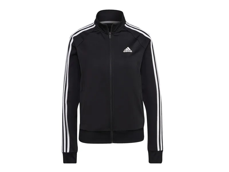 Куртка спортивная женская Adidas Essentials Warm-Up с 3 полосками, черный