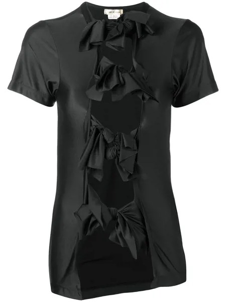 Comme Des Garçons блузка с завязками на бант