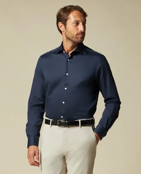 Мужская рубашка Rumford из чистого плотного хлопка RUMFORD, темно-синий