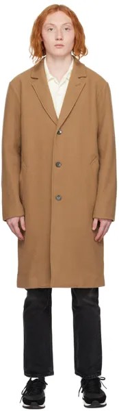 Светло-коричневое пальто-одеяло rag & bone