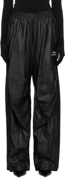 Черные кожаные спортивные брюки 3B Sports Icon Balenciaga