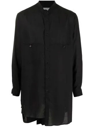 Yohji Yamamoto рубашка с воротником-стойкой