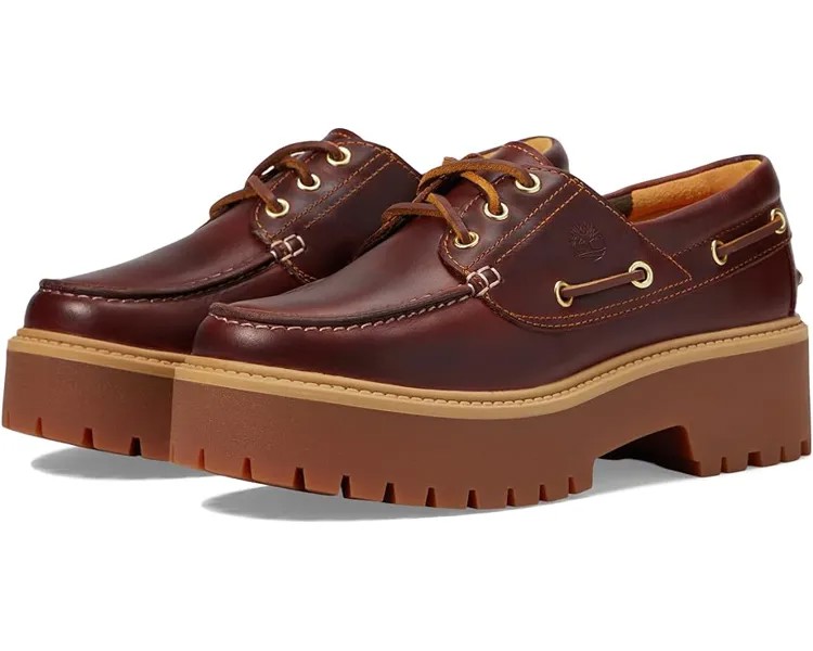 Балетки Timberland Stone Street 3 Eye, цвет Burgundy Full Grain