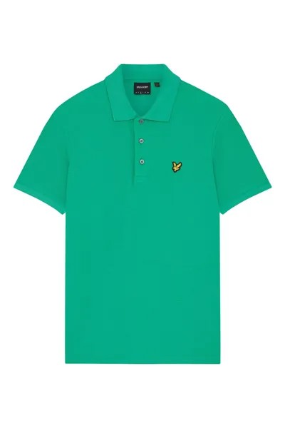 Зеленая рубашка-поло Milano с декоративной отделкой Lyle & Scott, зеленый