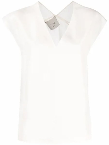 Alysi шелковая блузка с V-образным вырезом