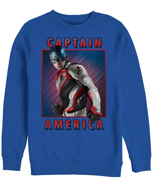 Мужская куртка Marvel Avengers Endgame с портретом Капитана Америки, флис с круглым вырезом Fifth Sun