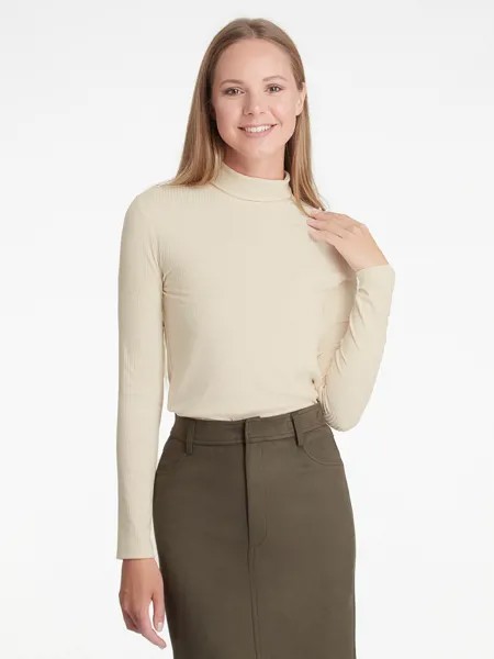 Водолазка женская oodji 15E11034 бежевая XS
