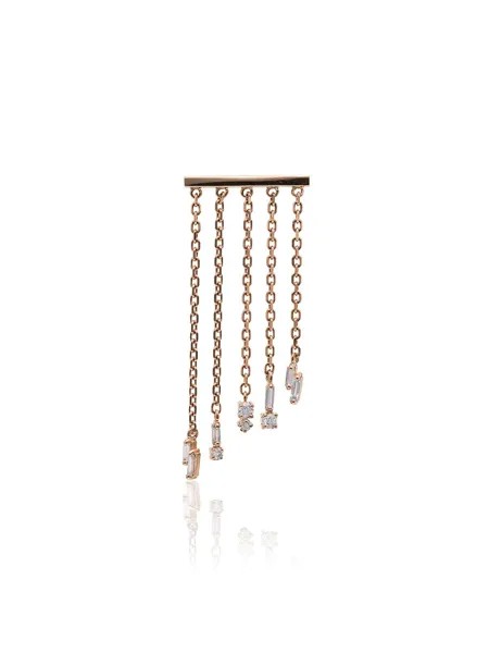 Suzanne Kalan Fringe 18K rose gold and diamond earrings