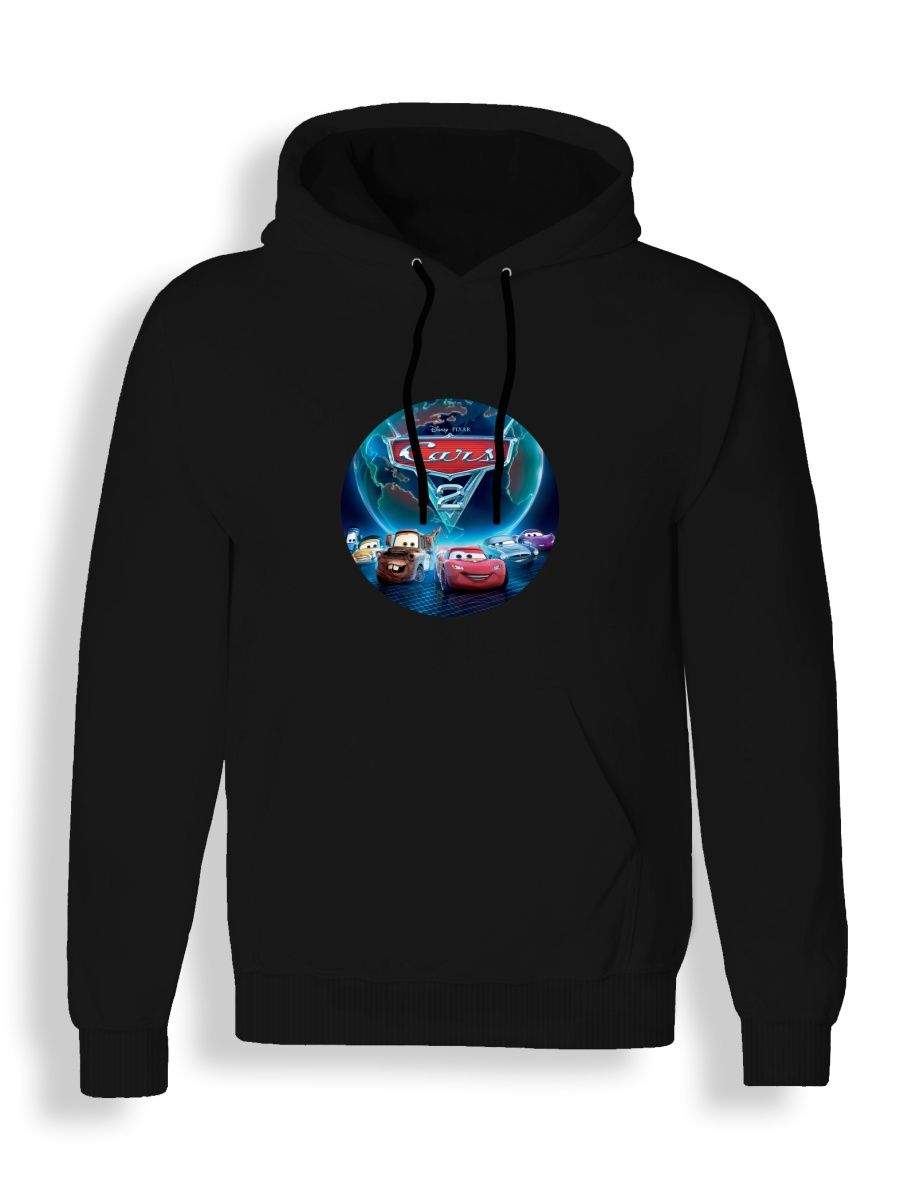Худи унисекс СувенирShop Тачки/Cars/Молния Маккуин 7 черное 3XL