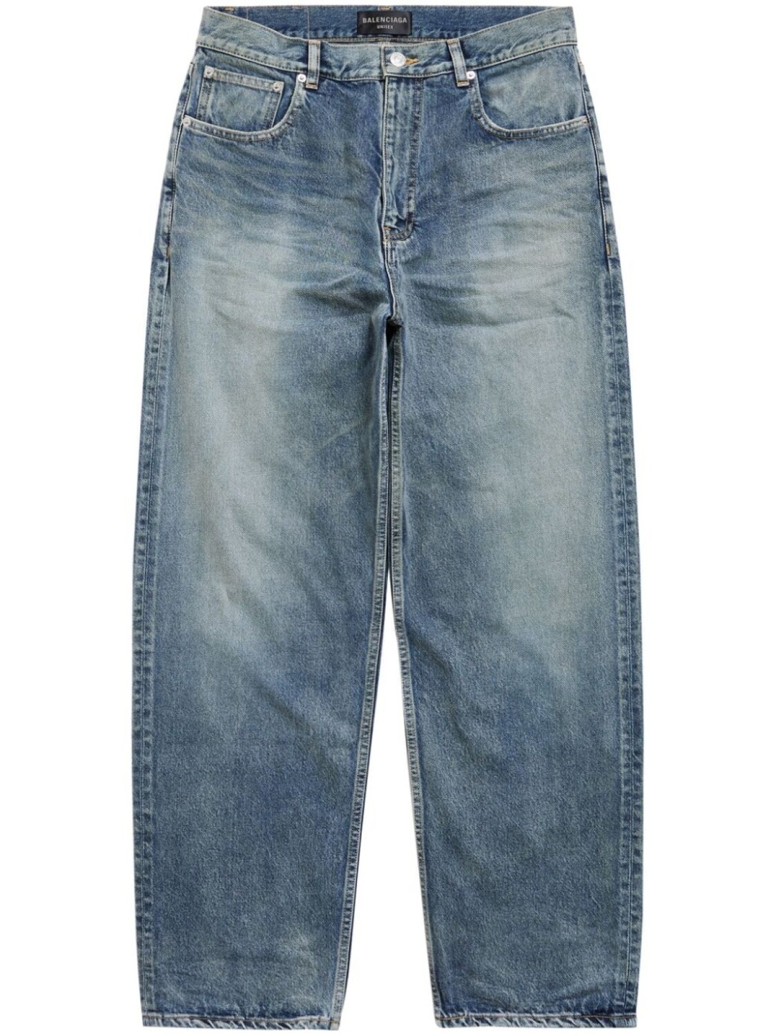 Balenciaga джинсы с нашивкой-логотипом, синий