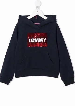 Tommy Hilfiger Junior худи с логотипом из пайеток