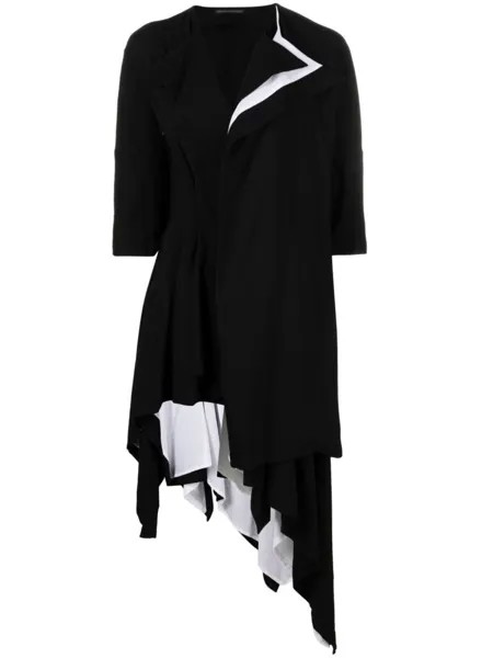 Yohji Yamamoto пальто асимметричного кроя, черный