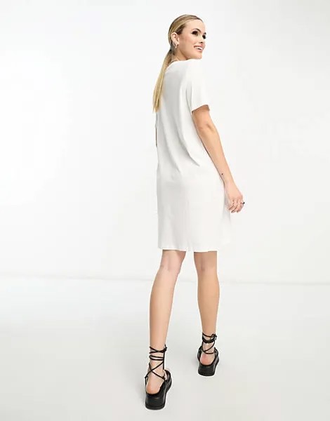 Белое платье-футболка мини Only Tall