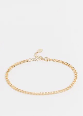 Золотистый браслет-цепочка на ногу Accessorize