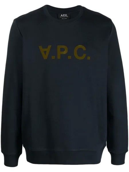 A.P.C. толстовка с логотипом, синий