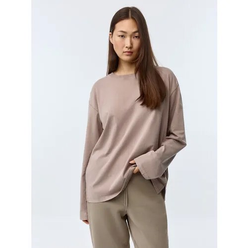 Лонгслив Sela Anna Oversize fit, размер XS INT, коричневый, бежевый
