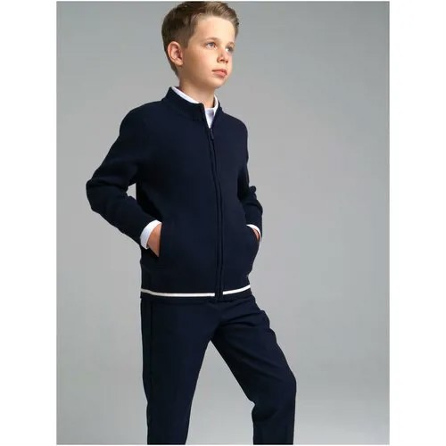 Кардиган playToday, карманы, размер 122, синий