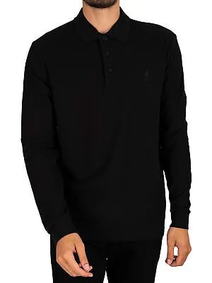 Мужская рубашка-поло с длинными рукавами и вышивкой Lois Jeans Daniel, черная