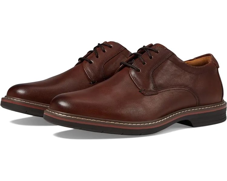 Оксфорды Florsheim Norwalk Plain Toe, цвет Cognac Milled Leather