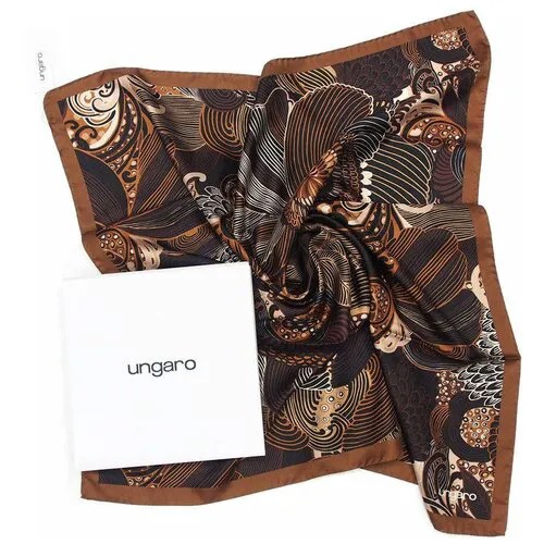 Красивый платок шоколадно-коричневый Ungaro 818070