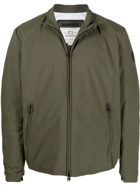 Woolrich бомбер с нашивкой-логотипом, зеленый