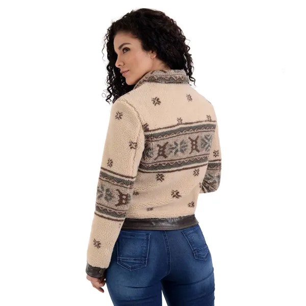 Женская укороченная куртка из искусственной овчины с принтом Wrangler Wrangler
