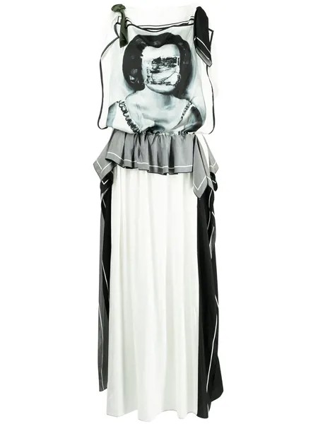 Toga graphic-print silk dress
