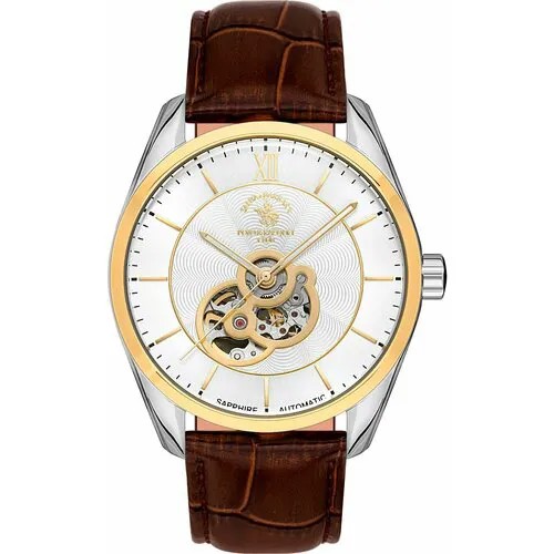 Наручные часы SANTA BARBARA POLO & RACQUET CLUB, коричневый, серебряный