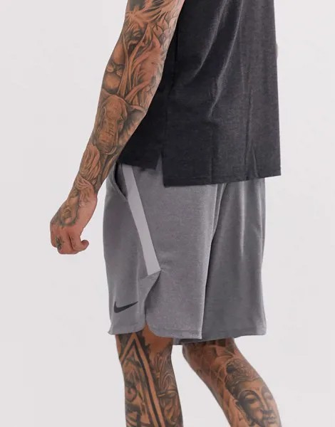 Серые шорты с сетчатой отделкой Nike Training - Dry 4.0-Серый