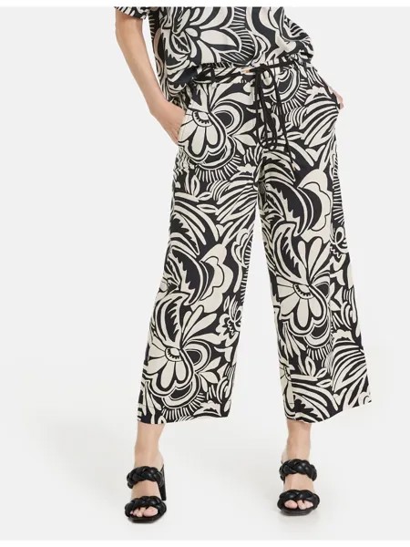 Тканевые брюки Gerry Weber, цвет ecru/weiss/schwarz druck
