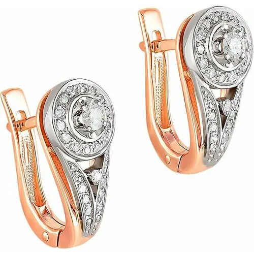 Серьги KABAROVSKY, красное золото, 585 проба