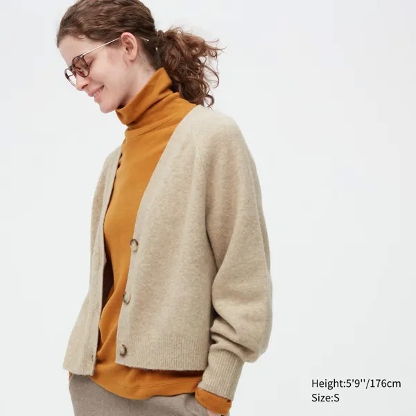 Кардиган женский UNIQLO 451684COL32 бежевый XS (доставка из-за рубежа)